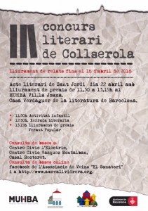 Cartell 3er Concurs Literari de Collserola