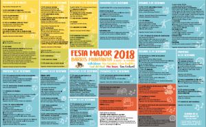 FESTA MAJOR VALLVIDRERA 2018